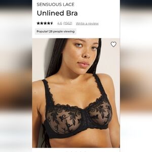 Like NEW Soma Sensuous Lace Bra